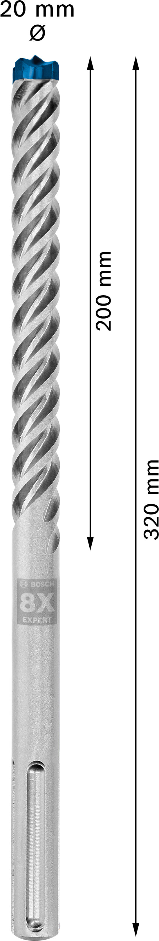 Bosch SDSmax hammer drill bit MAX-8X 20x200/32