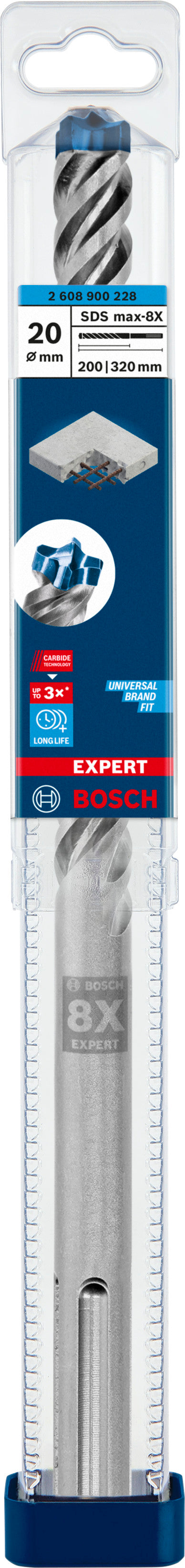 Bosch SDSmax hammer drill bit MAX-8X 20x200/32
