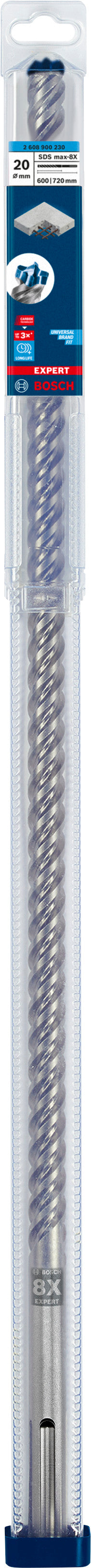 Bosch SDSmax hammer drill bit MAX-8X 20x600/72