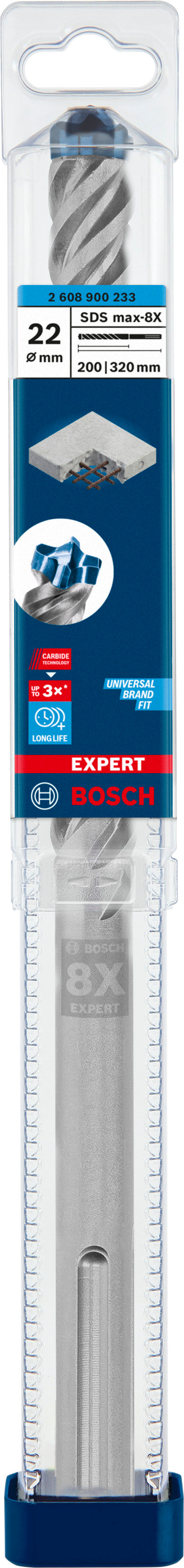 Broca para taladro percutor Bosch SDSmax MAX-8X 22x200/32
