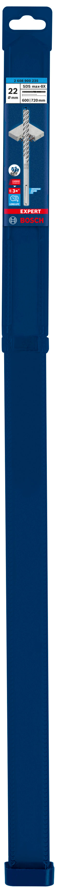Broca de martelo Bosch SDSmax MAX-8X 22x600/72