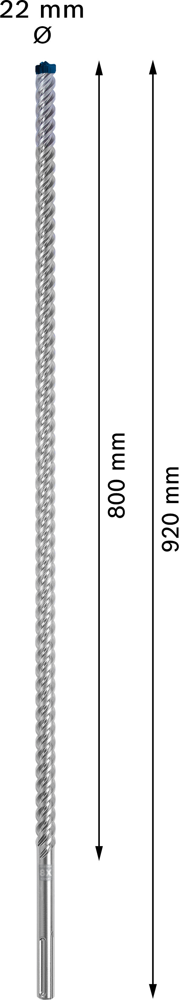 Broca para taladro percutor Bosch SDSmax MAX-8X 22x800/92