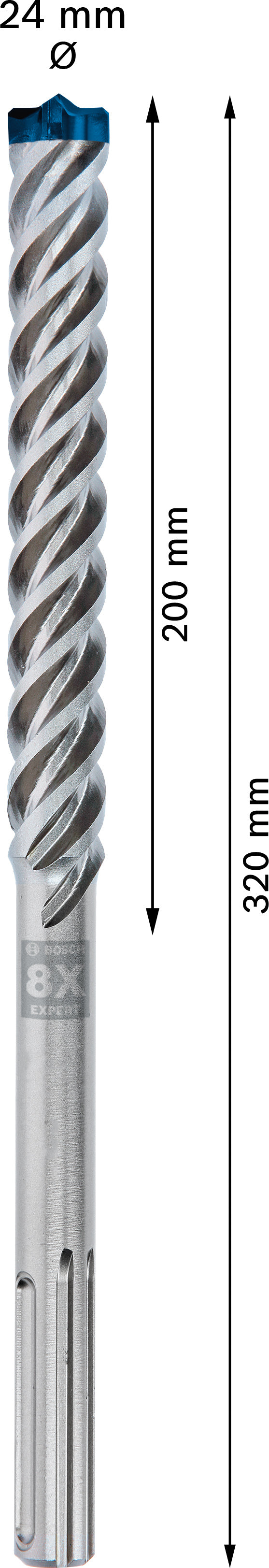 Broca para taladro percutor Bosch SDSmax MAX-8X 24x200/32