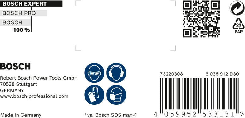 Broca de martelo Bosch SDSmax MAX-8X 24x400/52