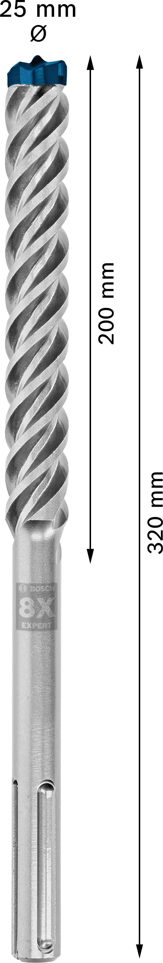 Broca para taladro percutor Bosch SDSmax MAX-8X 25x200/32
