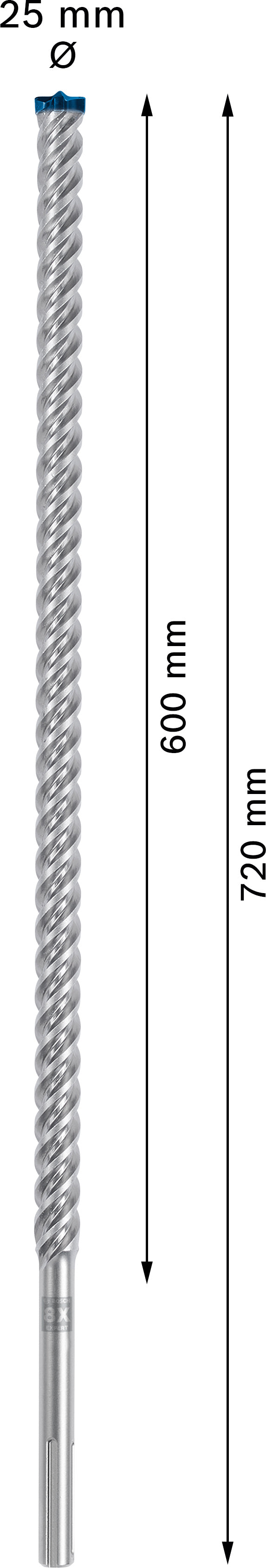 Broca para taladro percutor Bosch SDSmax MAX-8X 25x600/72