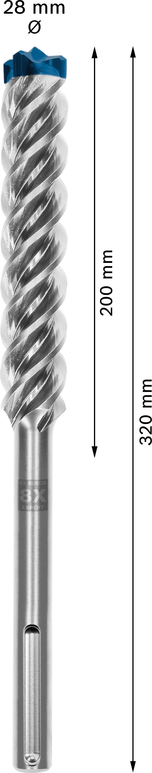 Broca de martelo Bosch SDSmax MAX-8X 28x200/32