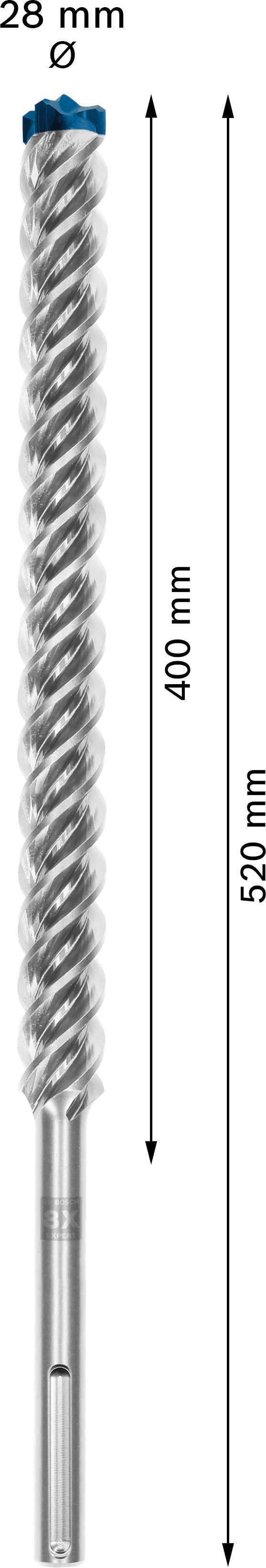 Broca de martelo Bosch SDSmax MAX-8X 28x400/52