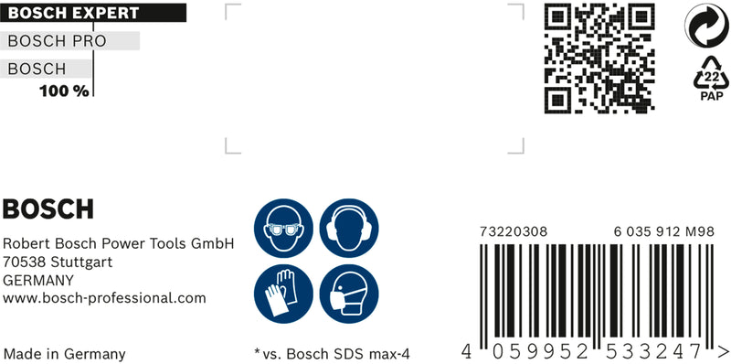 Bosch SDSmax hammer drill bit MAX-8X 28x800/92