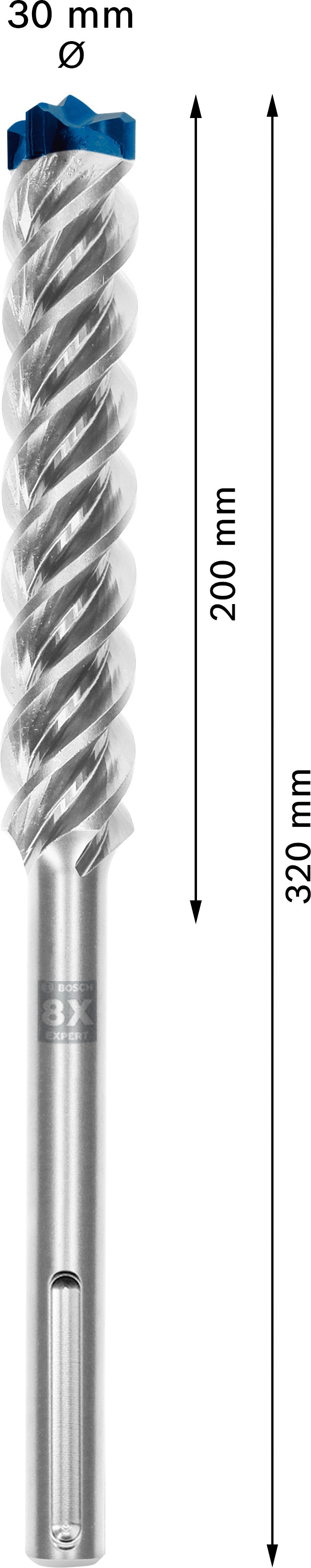 Broca para taladro percutor Bosch SDSmax MAX-8X 30x200/32