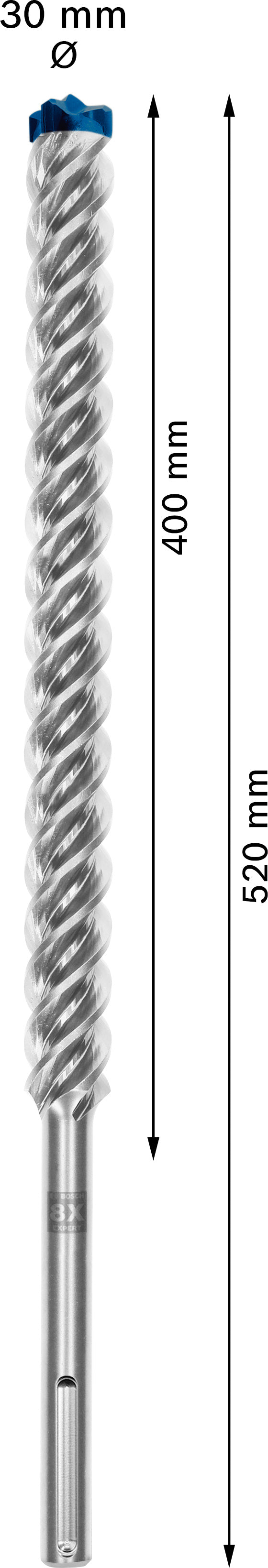 Broca para taladro percutor Bosch SDSmax MAX-8X 30x400/52