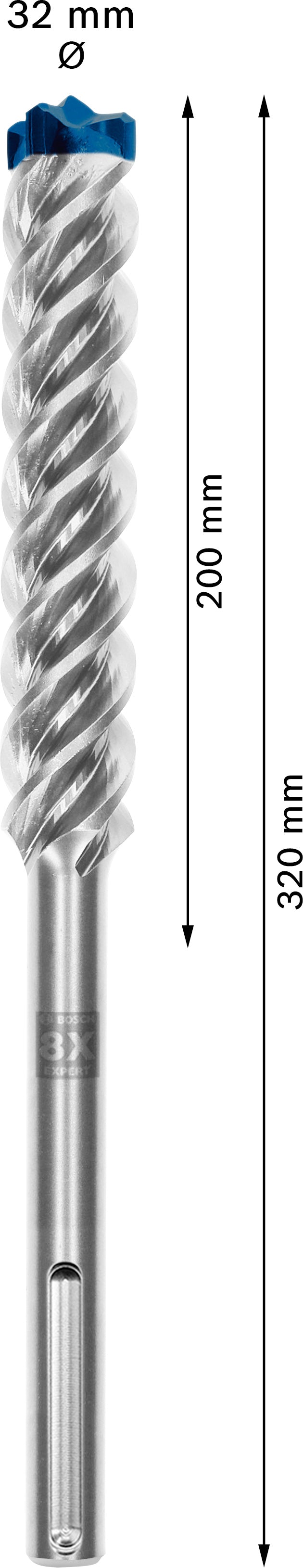 Broca para taladro percutor Bosch SDSmax MAX-8X 32x200/32