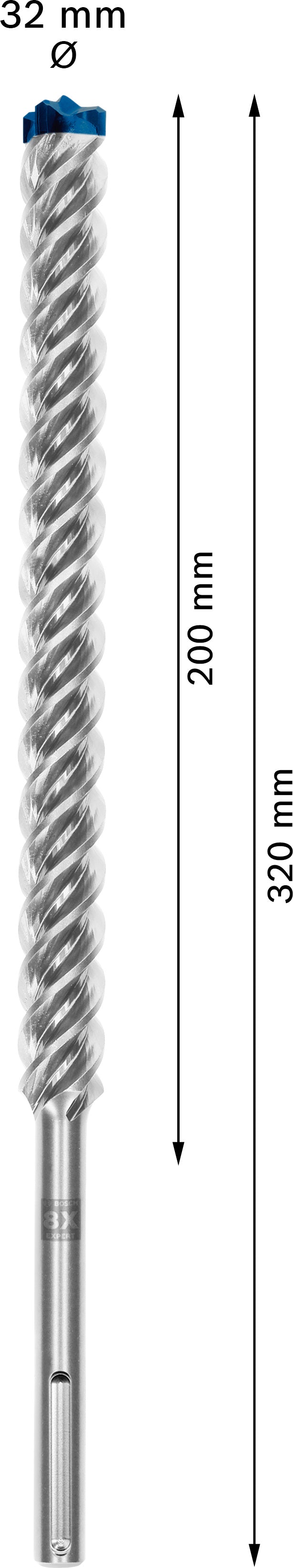 Broca para taladro percutor Bosch SDSmax MAX-8X 32x400/52