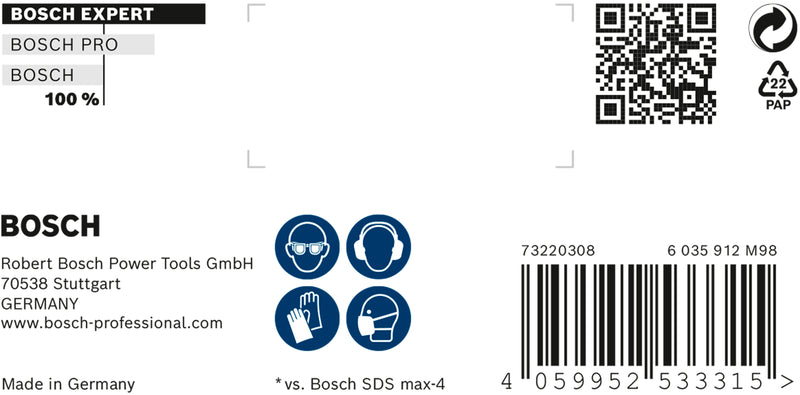 Bosch SDSmax hammer drill bit MAX-8X 32x800/92
