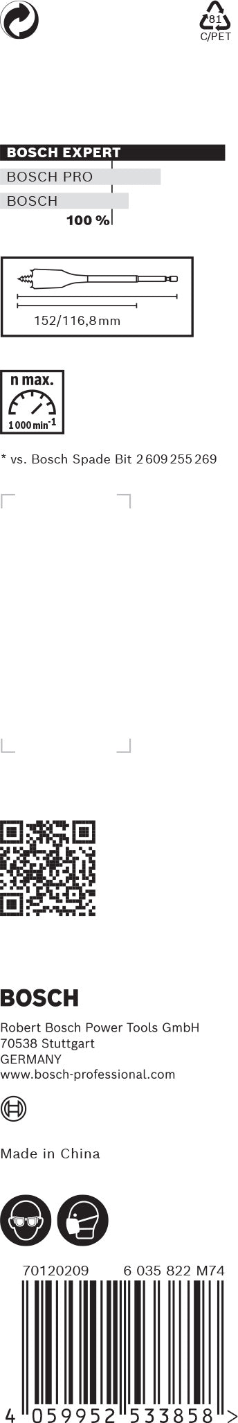 Grosa autoperfurante Bosch 10x152mm