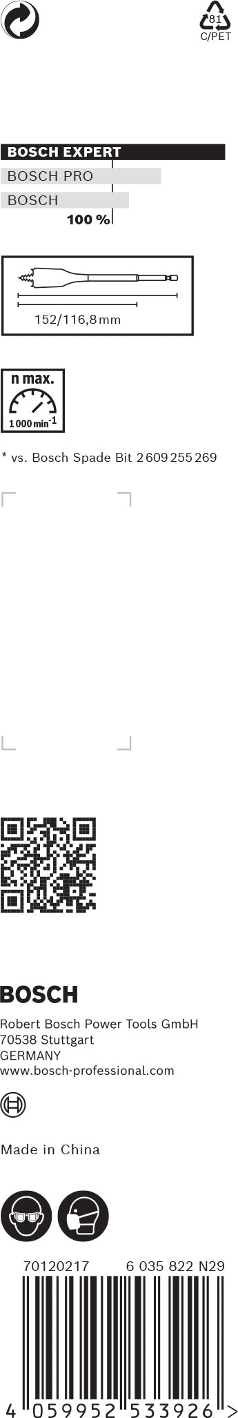 Grosa autoperfurante Bosch 19x152mm