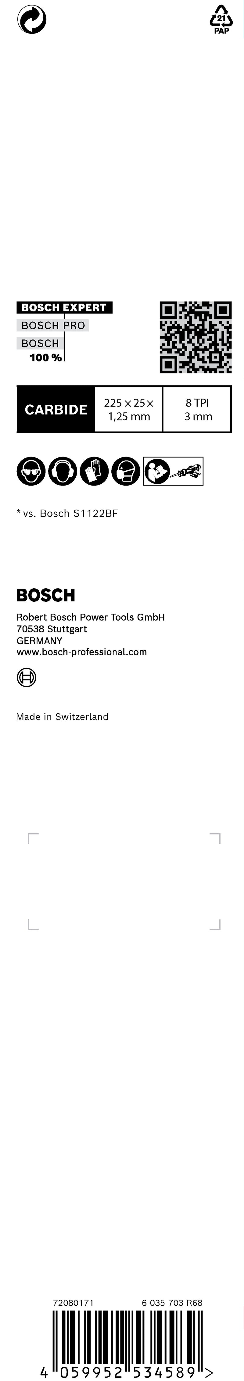 Bosch Saw Blade Set RBE- 1ER S 1155 CHC