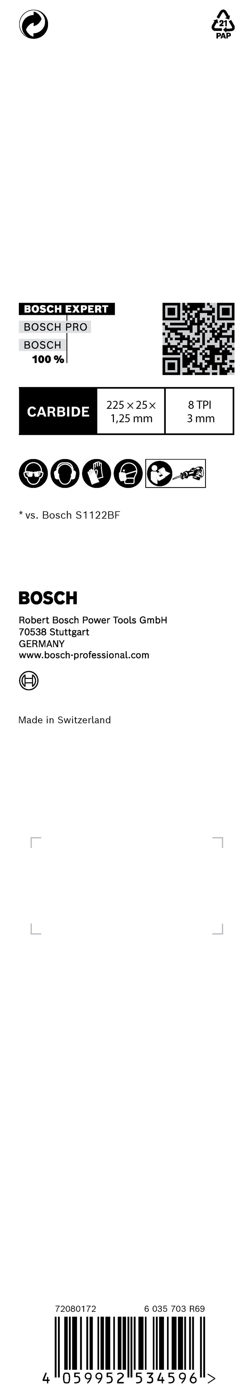 Bosch Saw Blade Set RBE- 3ER S 1155 CHC