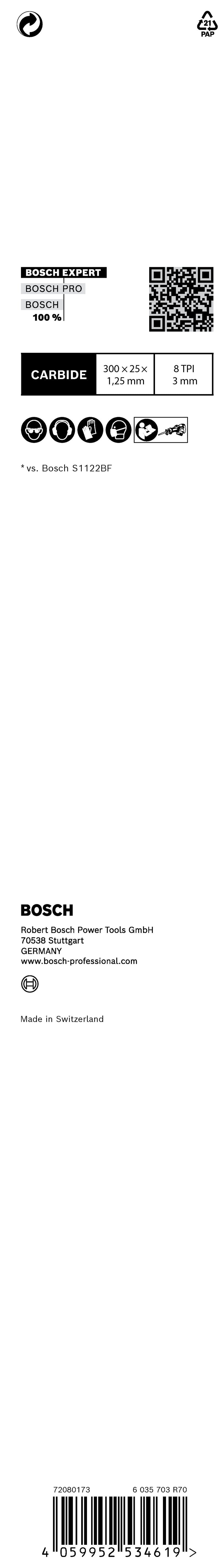 Bosch Saw Blade Set RBE- 1ER S 1255 CHC