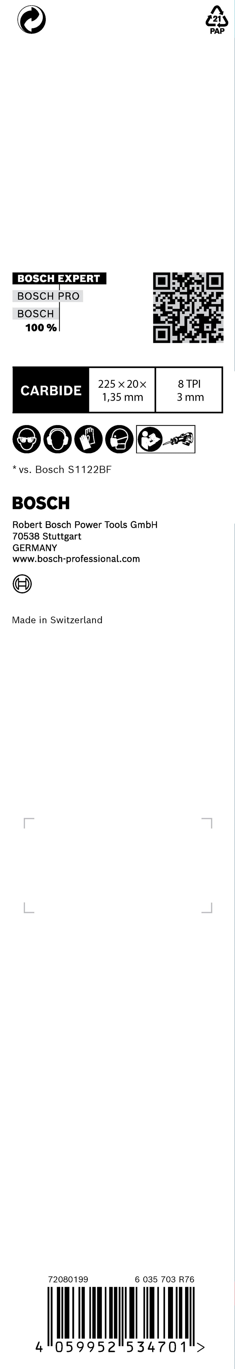 Bosch Saw Blade Set RBE- 1ER S 1157 CHM