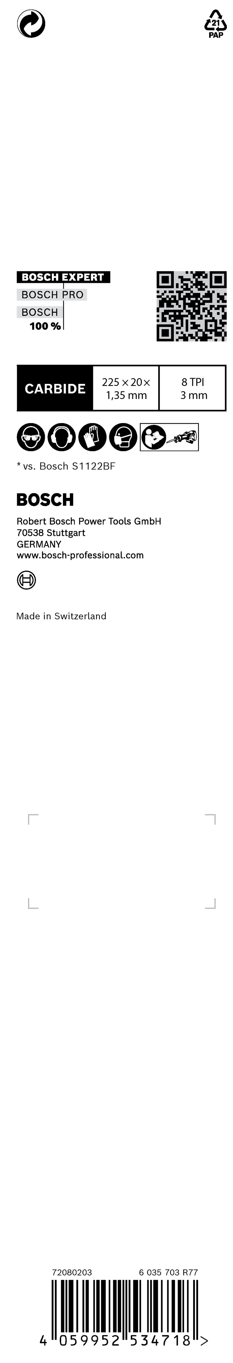 Bosch Saw Blade Set RBE- 3ER S 1157 CHM