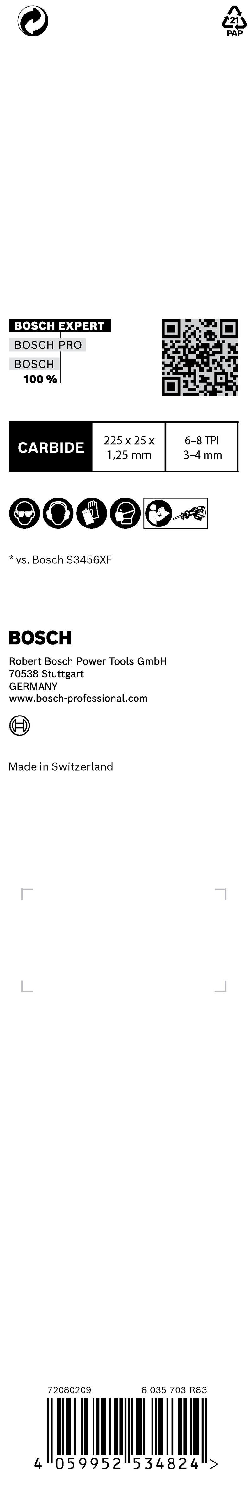 Conjunto de lâminas de serra Bosch RBE- 3ER S 1156 XHM