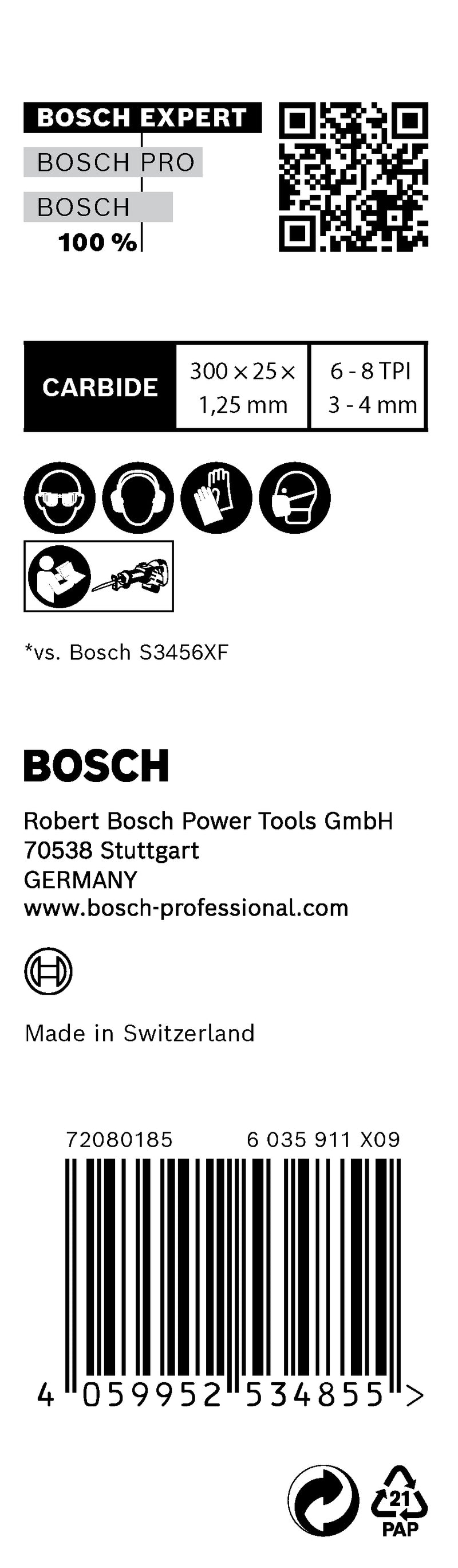 Bosch Saw Blade Set RBE- 10ER S 1256 XHM