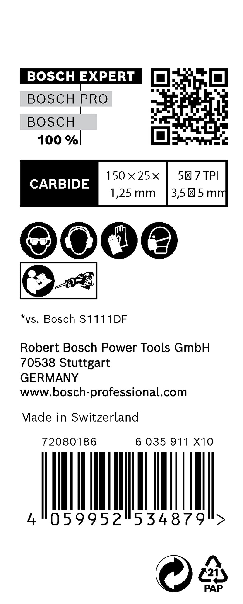 Conjunto de lâminas de serra Bosch RBE- 10ER S 967 XHM