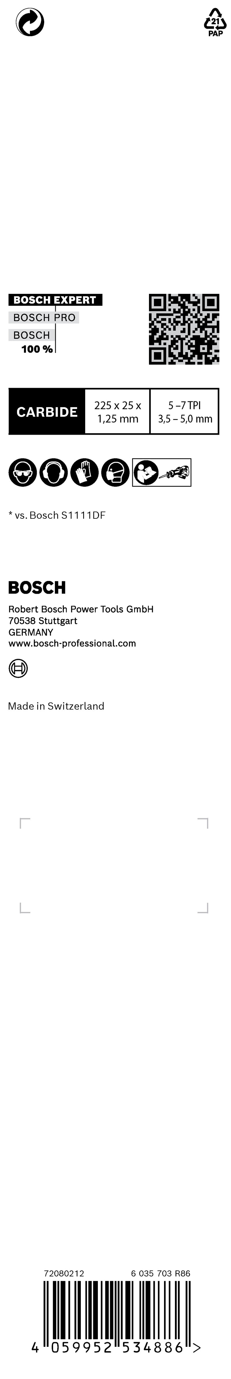 Bosch Saw Blade Set RBE- 1ER S 1167 XHM