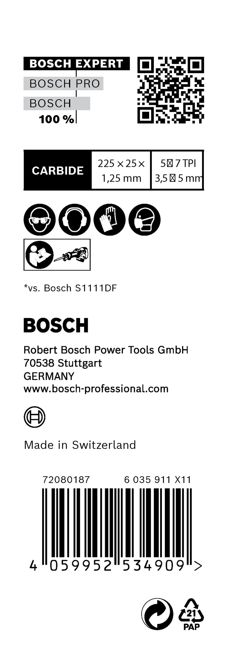 Bosch Saw Blade Set RBE- 10ER S 1167 XHM