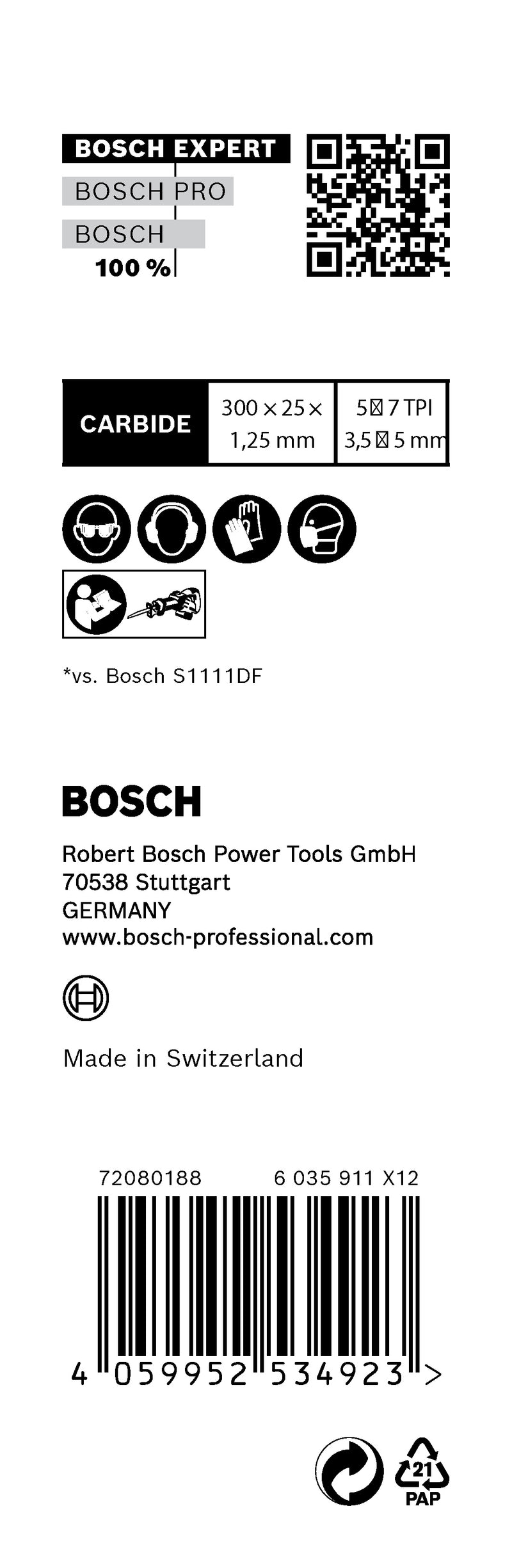 Bosch Saw Blade Set RBE- 10ER S 1267 XHM