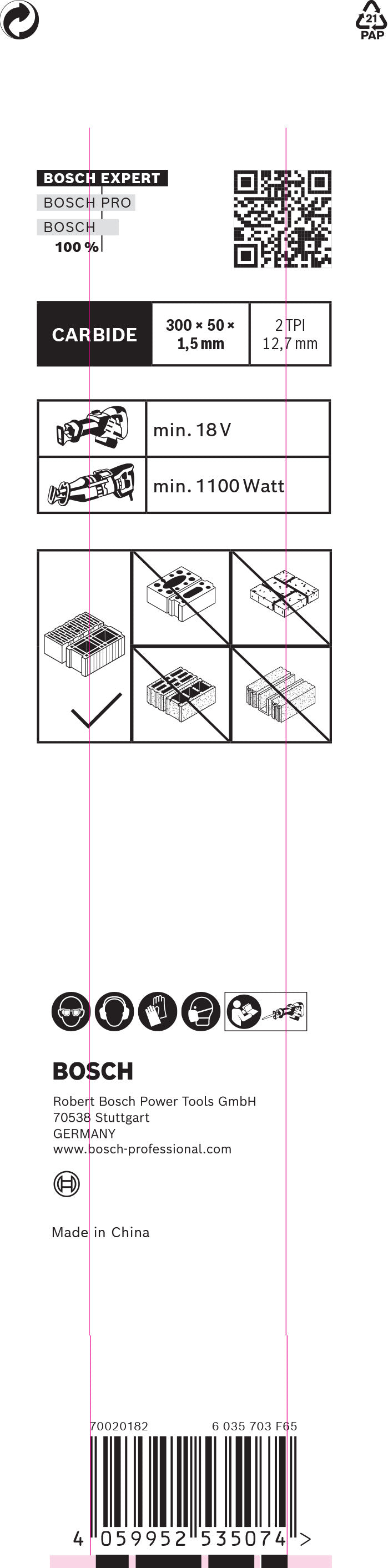 Bosch Saw Blade Set RBE- 1ER S 1243 HM