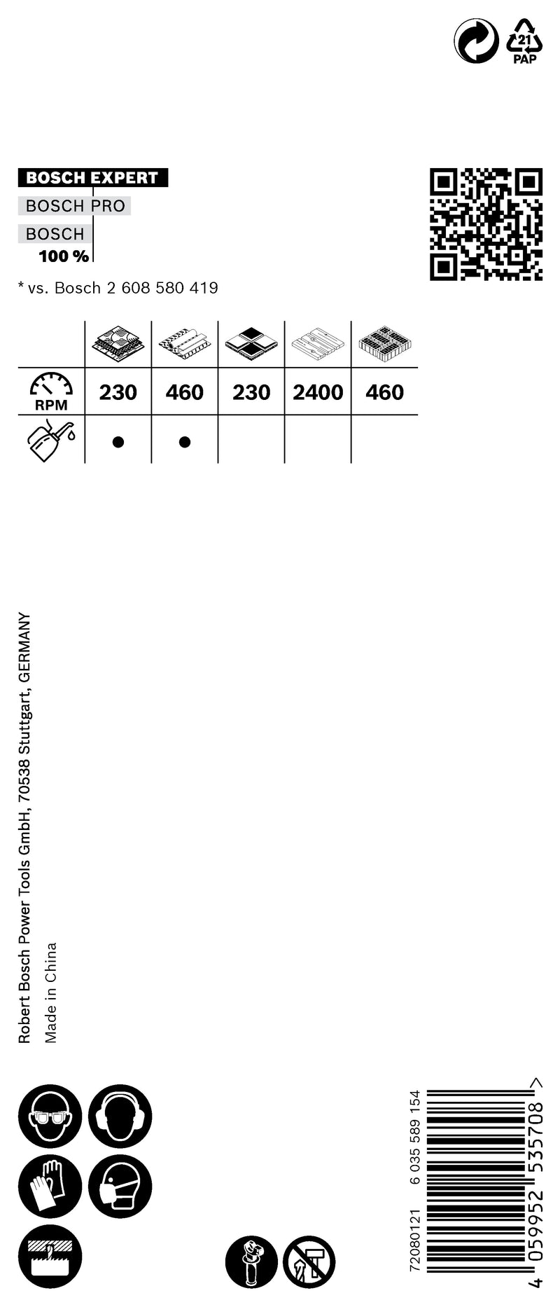 Sierra de corona Bosch ToughMaterial 38 mm