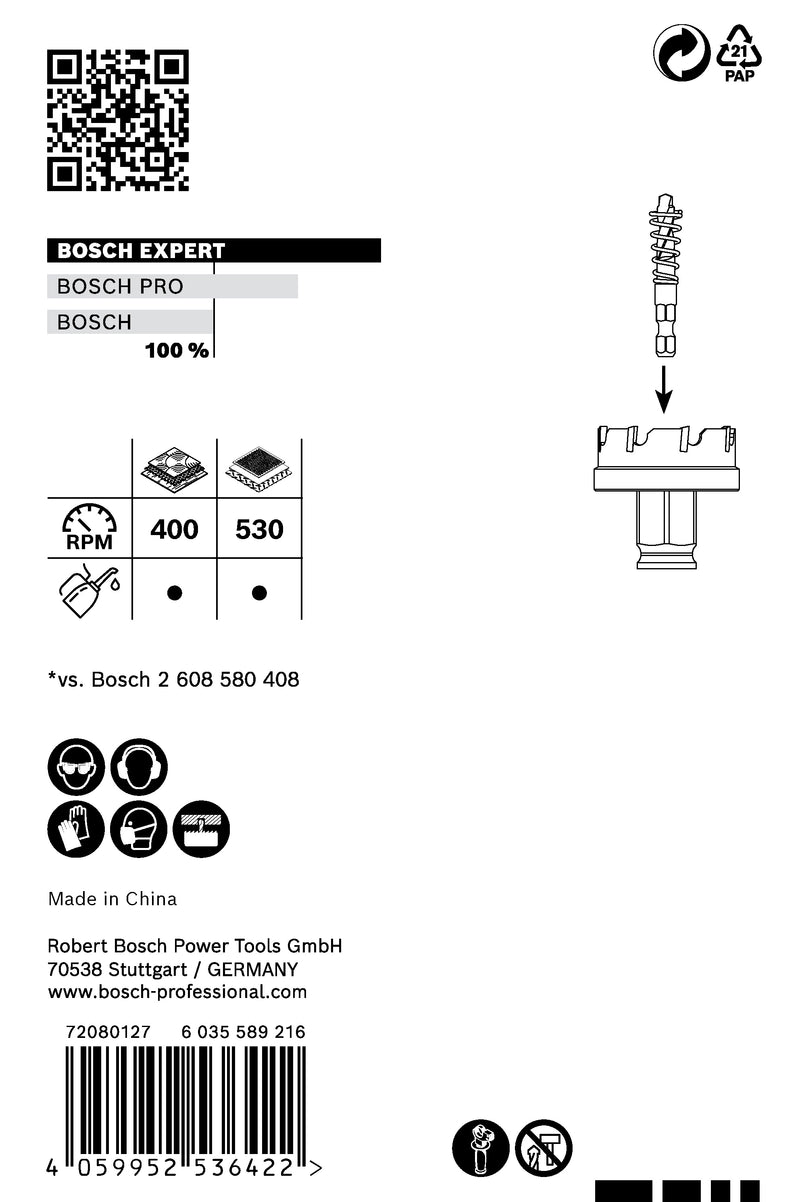 Bosch Hole Saw TCT Sheet Metal 30mm
