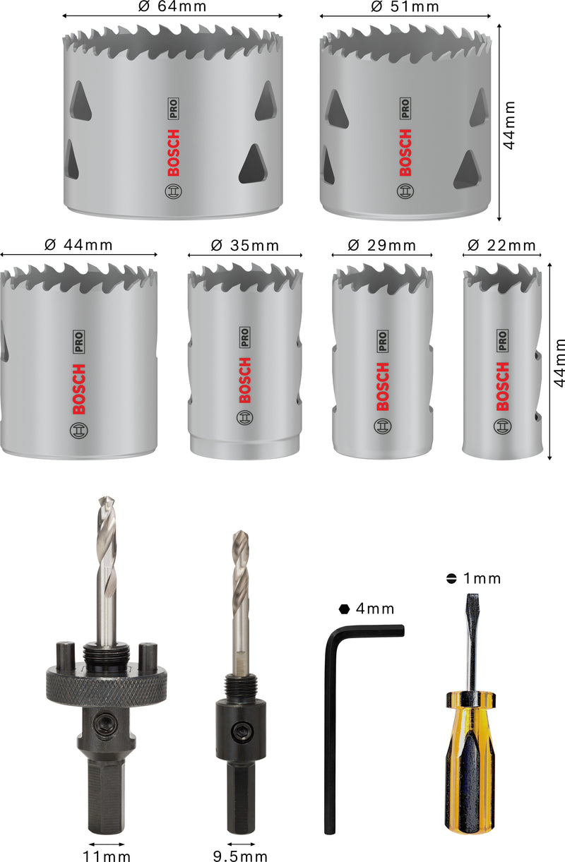 Bosch Hole Saw Set T MM B 12P Set