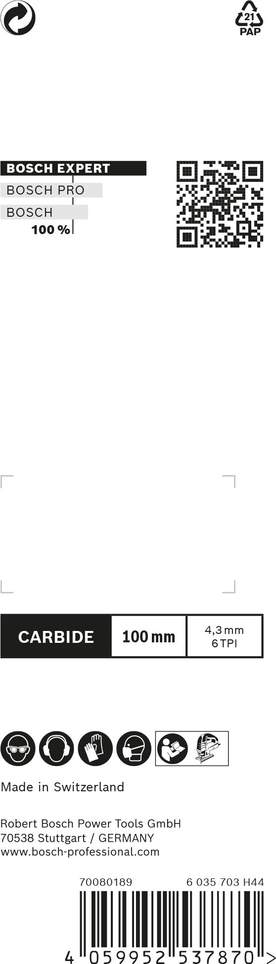 Juego de hojas de sierra Bosch RBE- 3ER T 141 HM