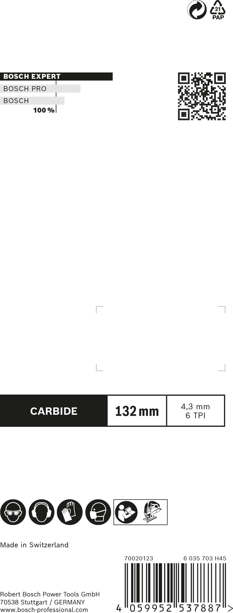 Juego de hojas de sierra Bosch RBE- 3ER T 341 HM