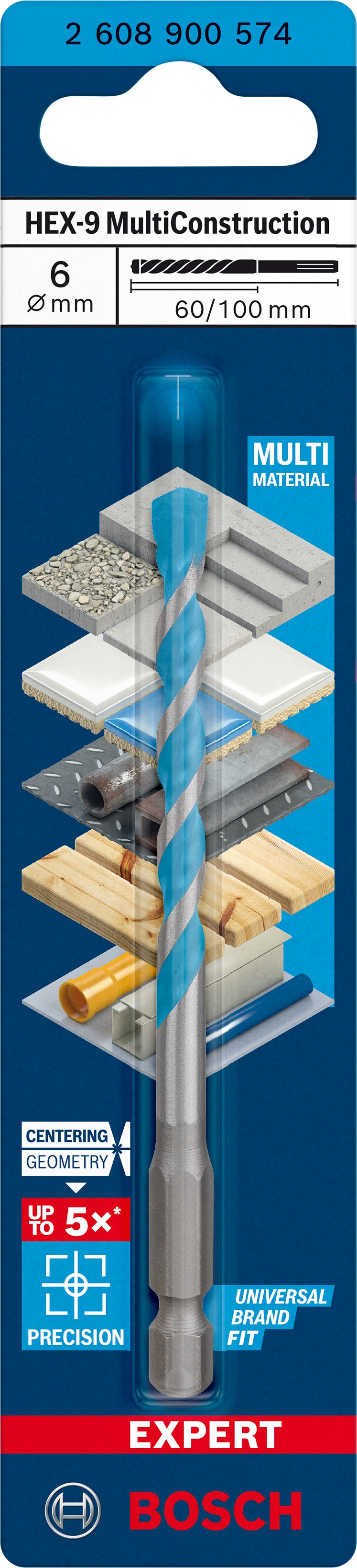 Bosch Drill bit Hex9MCB 6x100