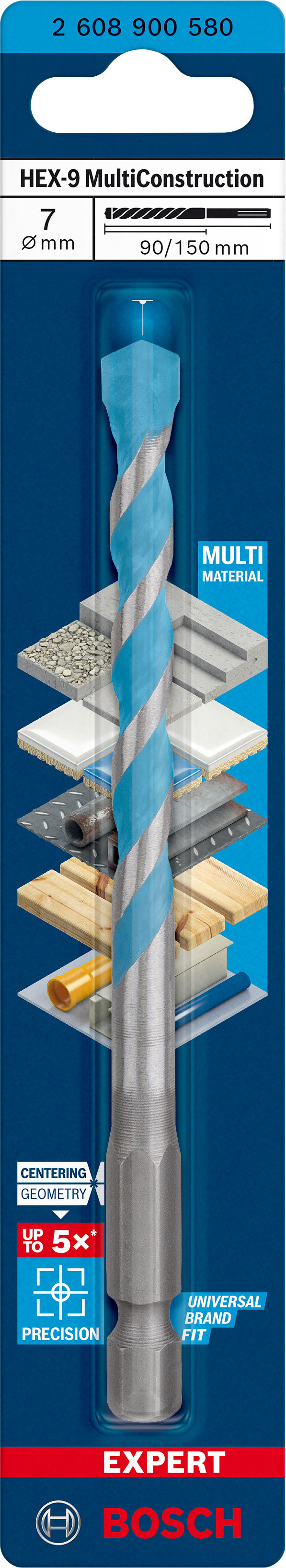 Broca Bosch Hex9MCB 7x150