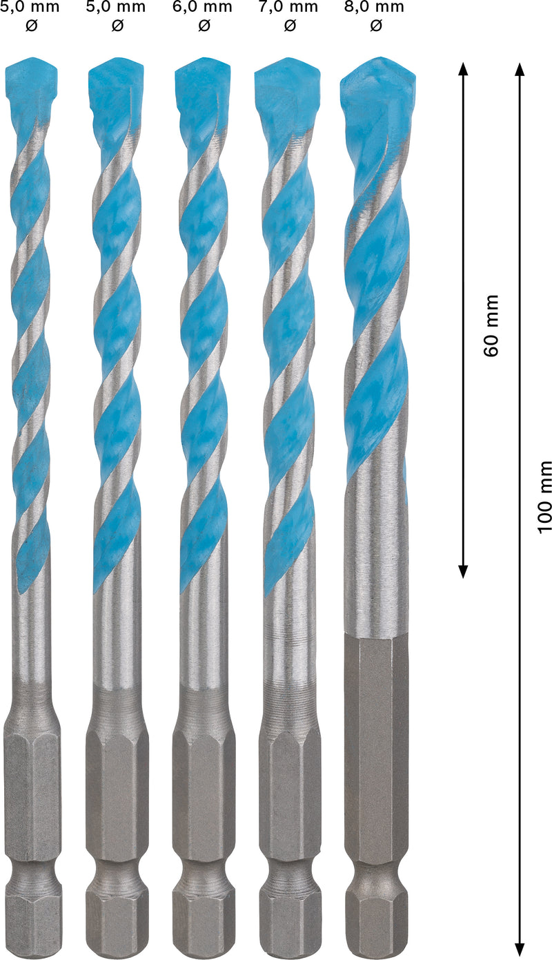 Conjunto de brocas Bosch Hex9MCB_5PC