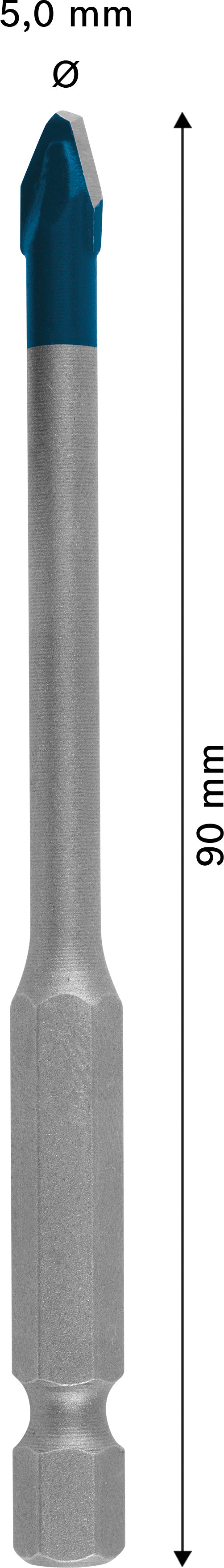 Broca Bosch para azulejos HEX-9 HardCer 5x90