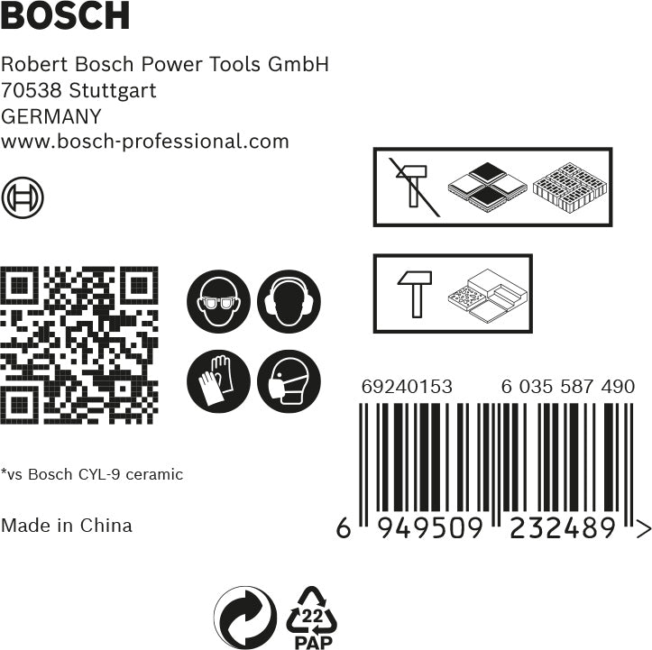 Bosch Tile drill bit HEX-9 HardCer 5 set