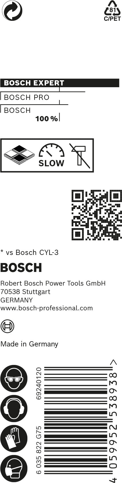 Bosch Drill bit CYL-9 Multi Construc 3x40x700m
