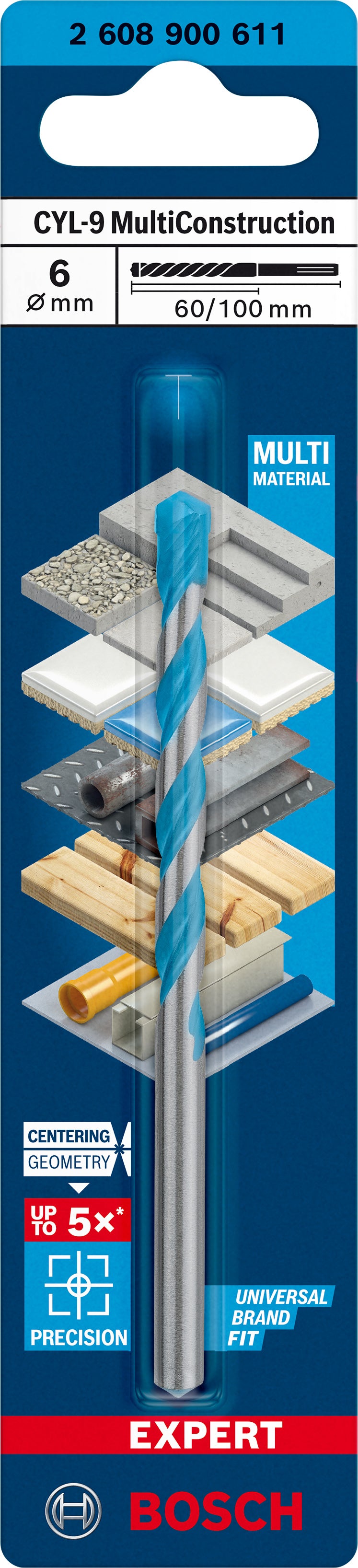 Broca Bosch CYL-9 Multi Construc 6x60x100m