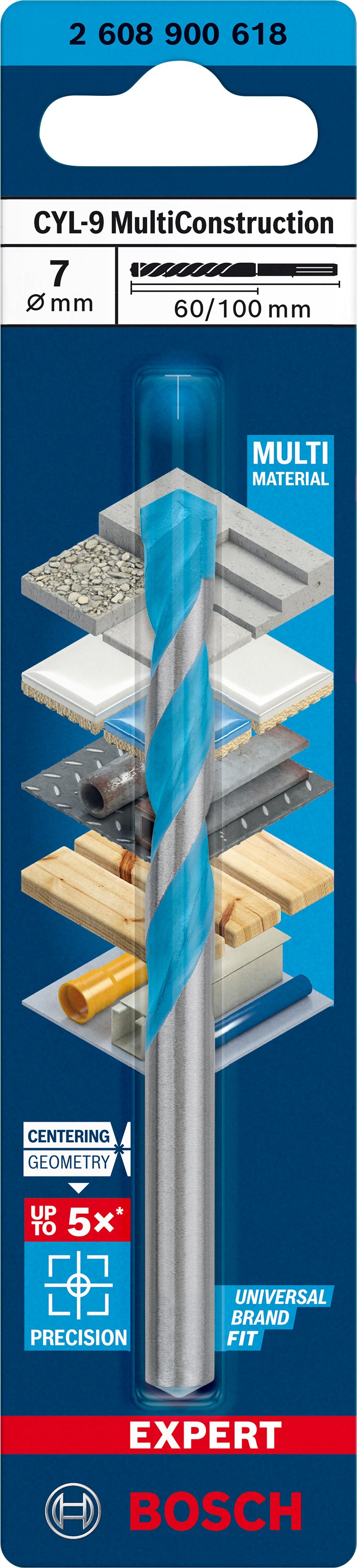 Broca Bosch CYL-9 Multi Construc 7x60x100m