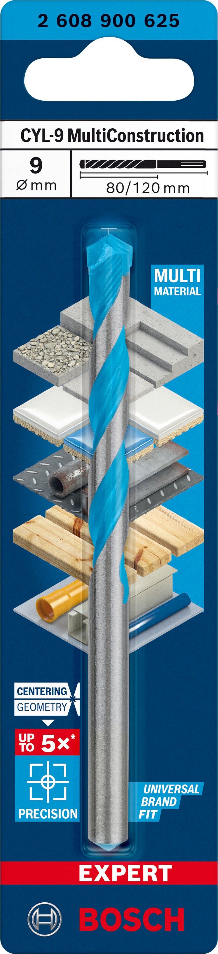 Broca Bosch CYL-9 Multi Construc 9x80x120m