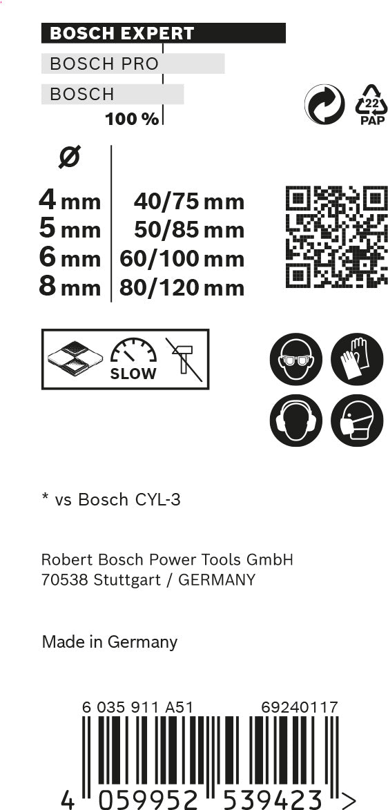 Broca Bosch CYL-9 Multi Construc 4 piezas 4/5/6