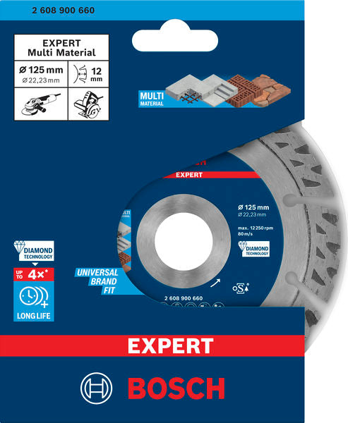 Bosch Accessories Diamond Cutting Discs (EXPERT MultiMaterial Diamond Discs 125 x 22.23 x 2.2 x 12 mm . 125 x 22.23 x 2.2 x 12 mm)