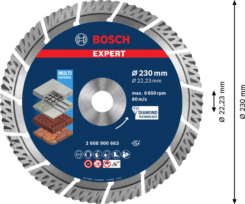 Bosch DIA CB MultiMat 230x22,23x2,4x15 EXPERT