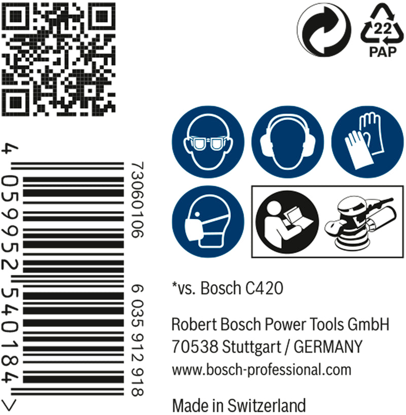 Bosch Set Of Sanding Papers M480,125mm,80,50x